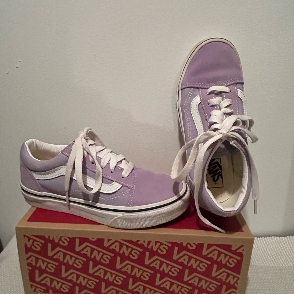 Girls Vans Sneaker, Lavender size 2